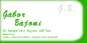 gabor bajomi business card